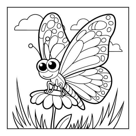 bold and easy Cozy Butterfly Coloring Pages Robs Books