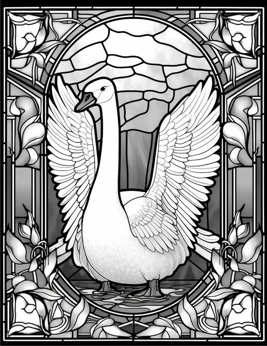 145 Animals Stained Glass Coloring Robs Books