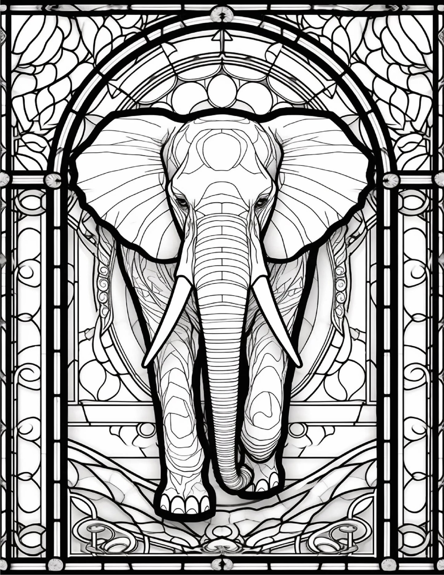 145 Animals Stained Glass Coloring Robs Books