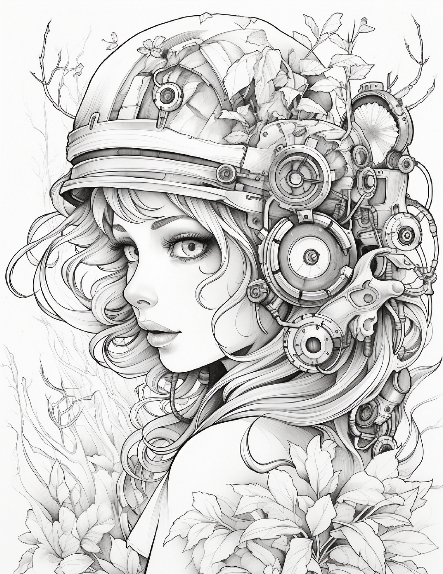 225 Steampunk Forest Coloring pages Robs Books