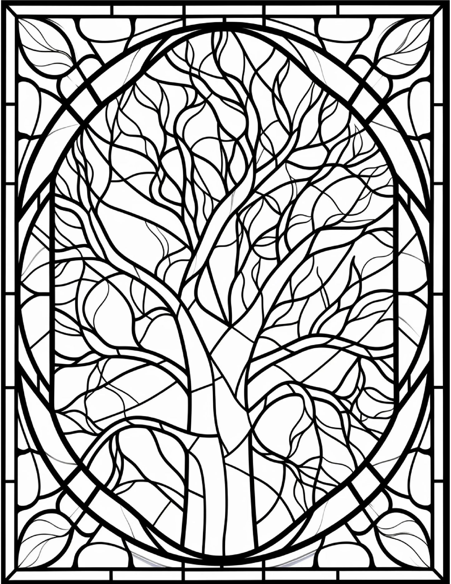 100 Stained Glass Autumn Coloring for Adults Robs Books