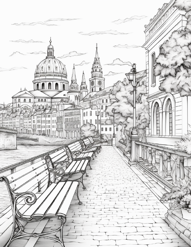 290 European City Coloring pages