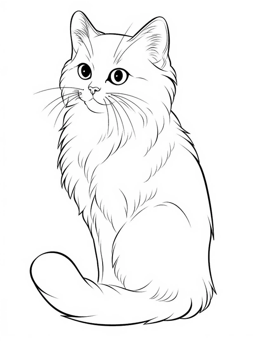 100 Realistic Cat Coloring Pages Robs Books