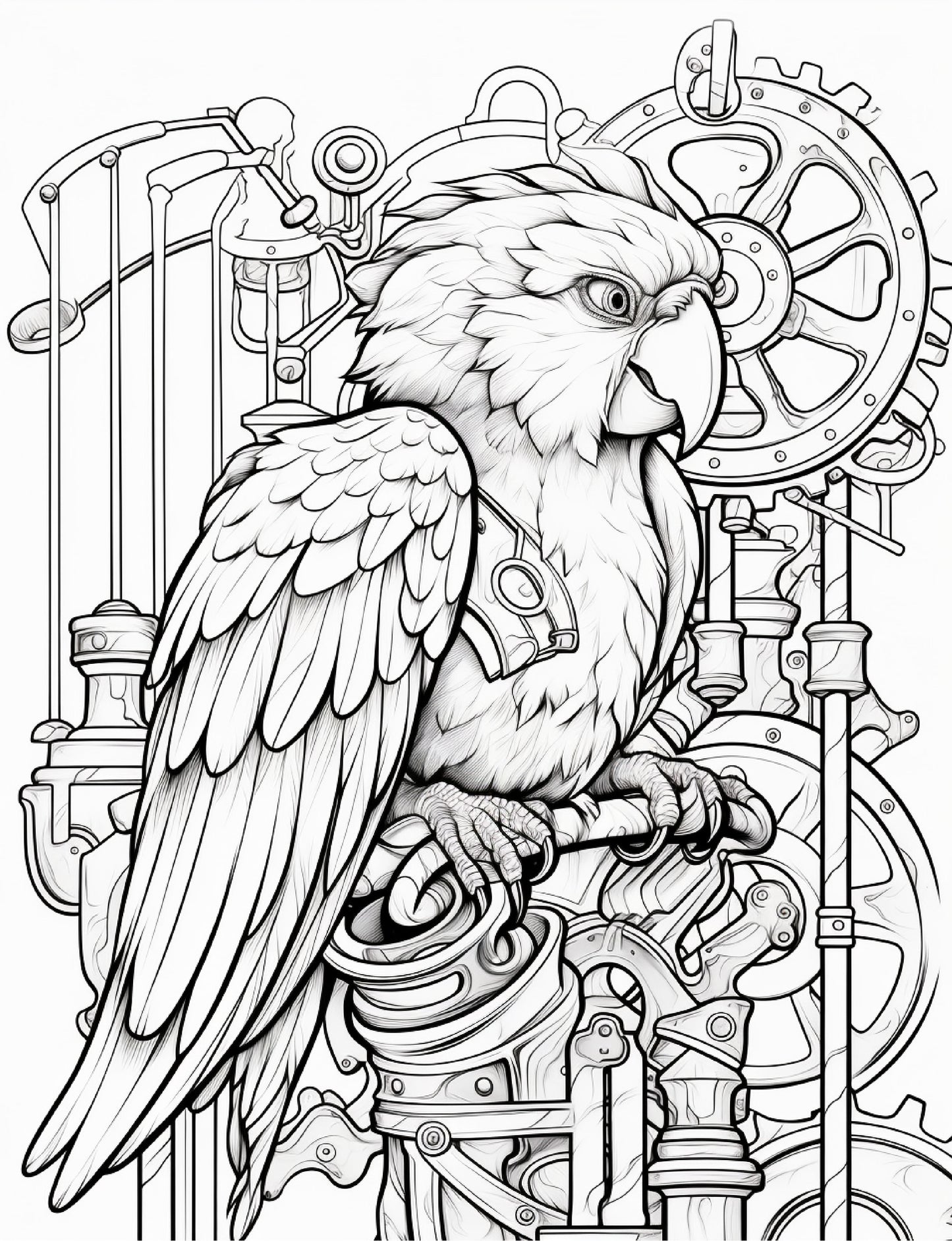 200 Steampunk Animals Coloring Pages
