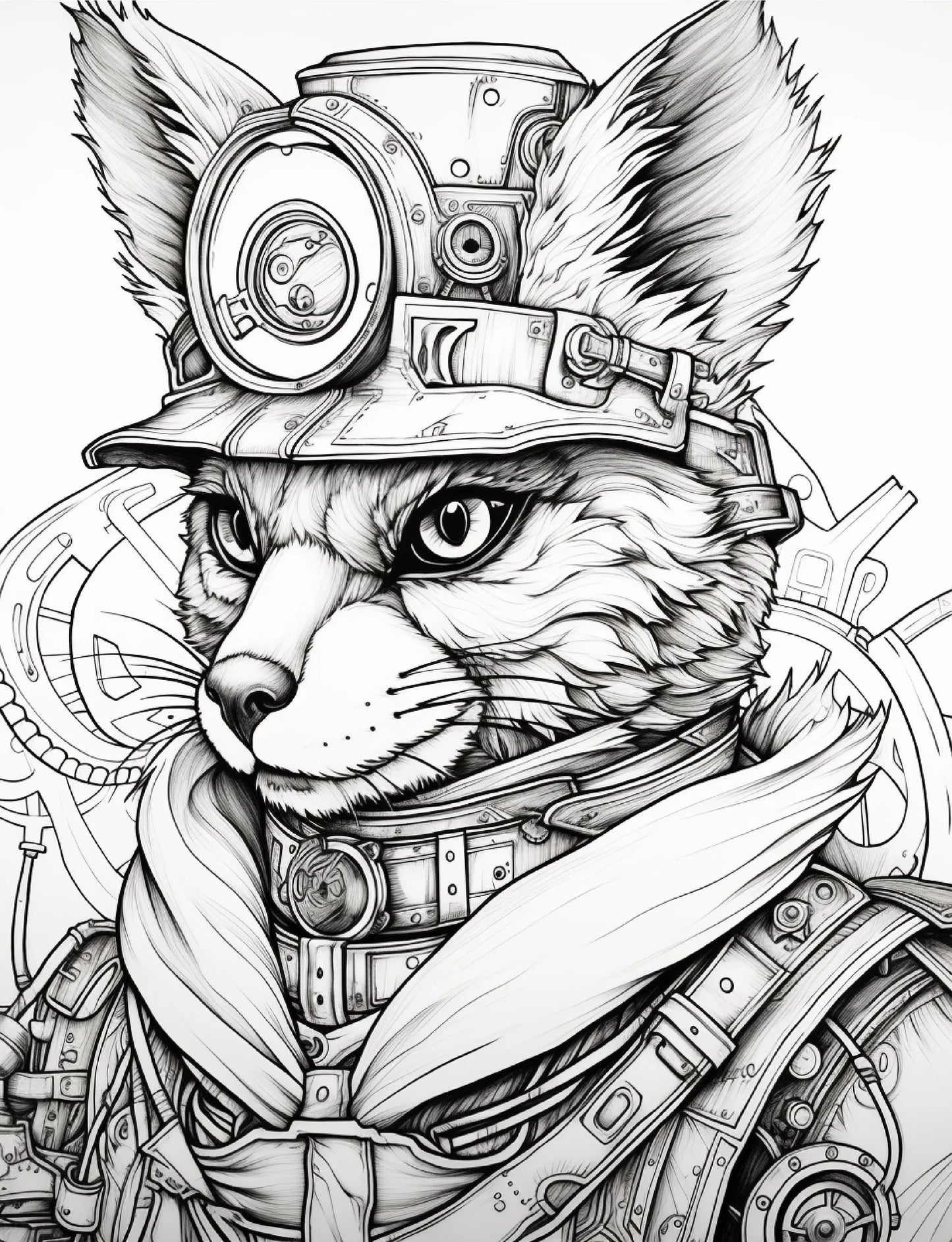 200 Steampunk Animals Coloring Pages Robs Books