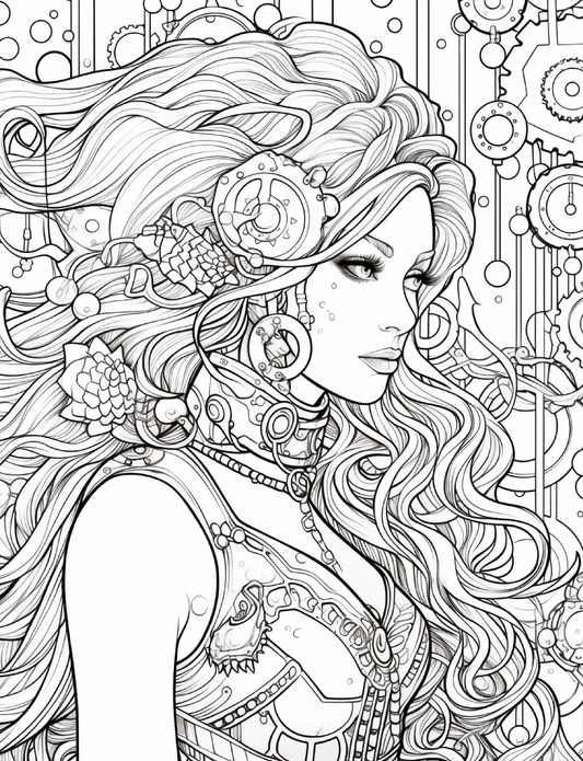 190 Steampunk Mermaid Coloring Pages Robs Books