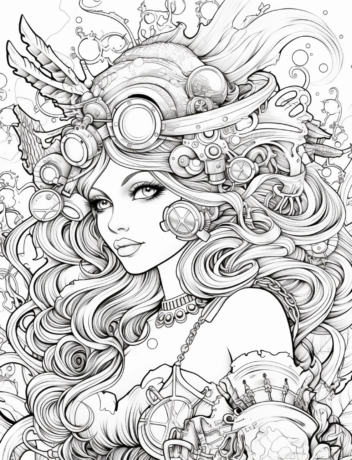 190 Steampunk Mermaid Coloring Pages Robs Books