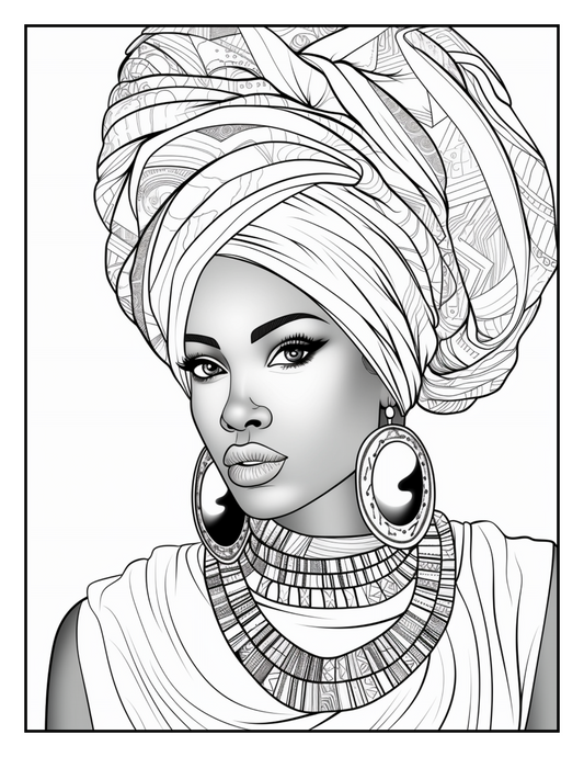100 African Black Woman Coloring Pages For Adults 3