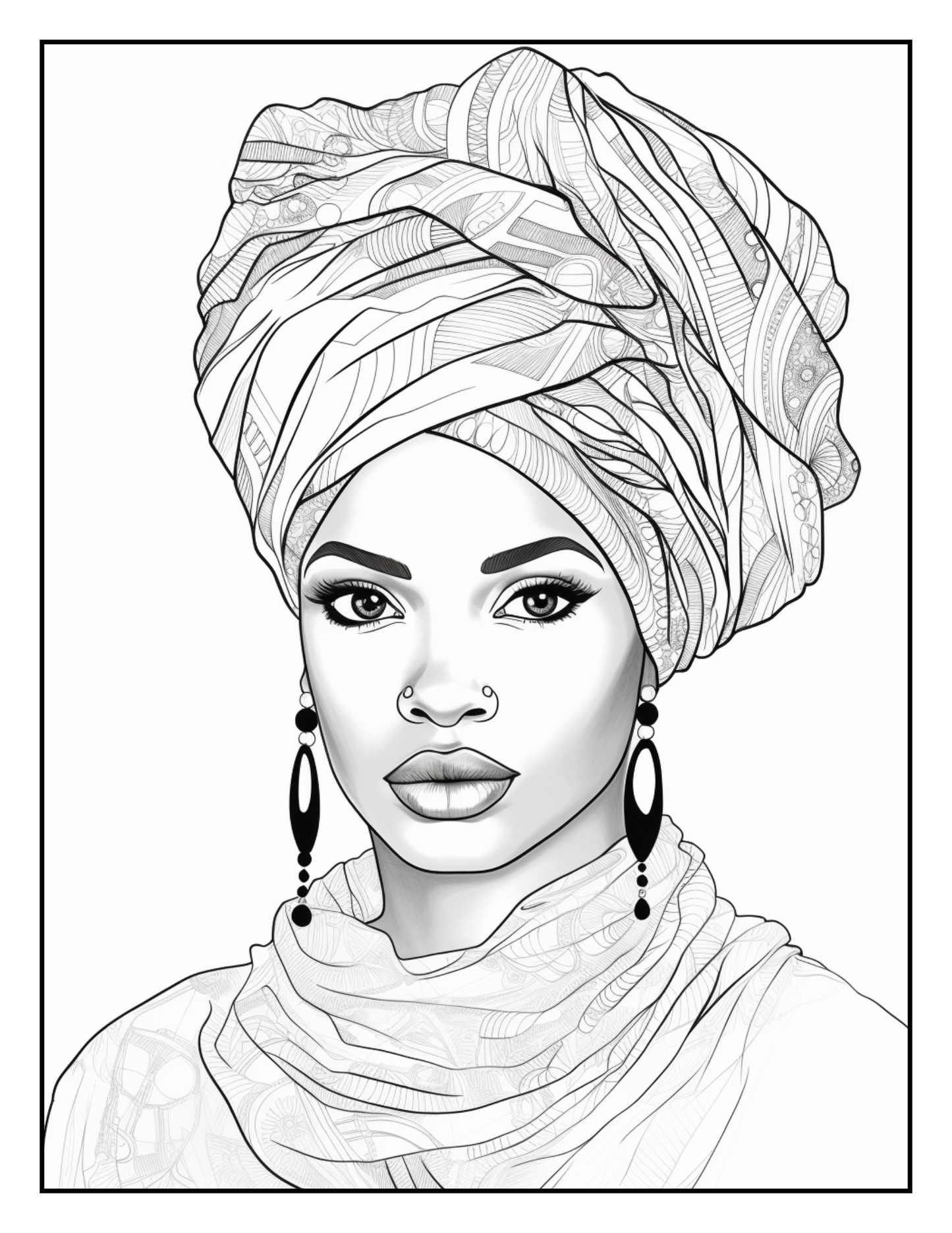 100 African Black Woman Coloring Pages For Adults 3