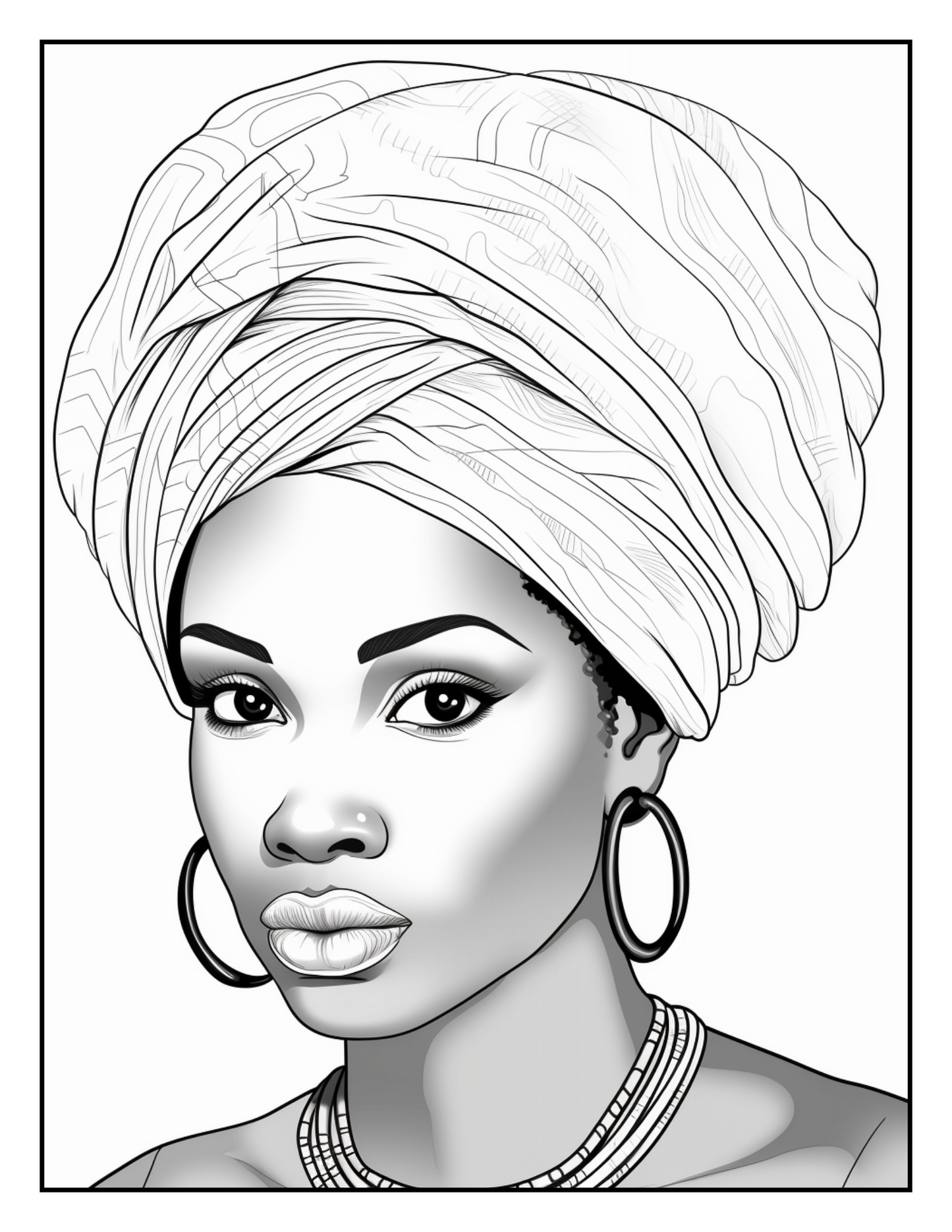 100 African Black Woman Coloring Pages For Adults 3