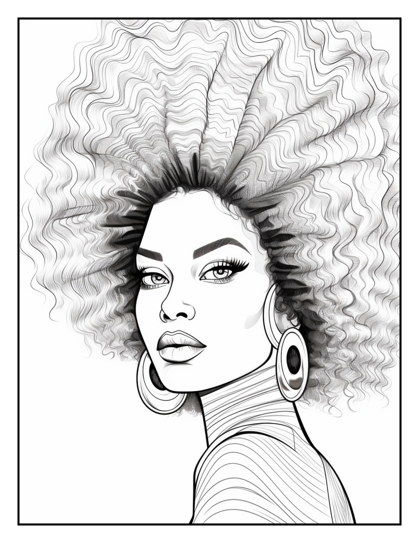 100 African Black Woman Coloring Pages For Adults 3