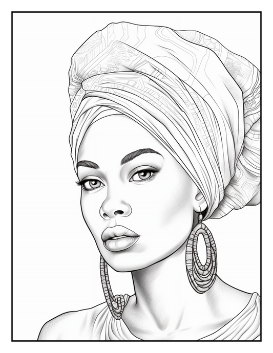 100 African Black Woman Coloring Pages For Adults 5