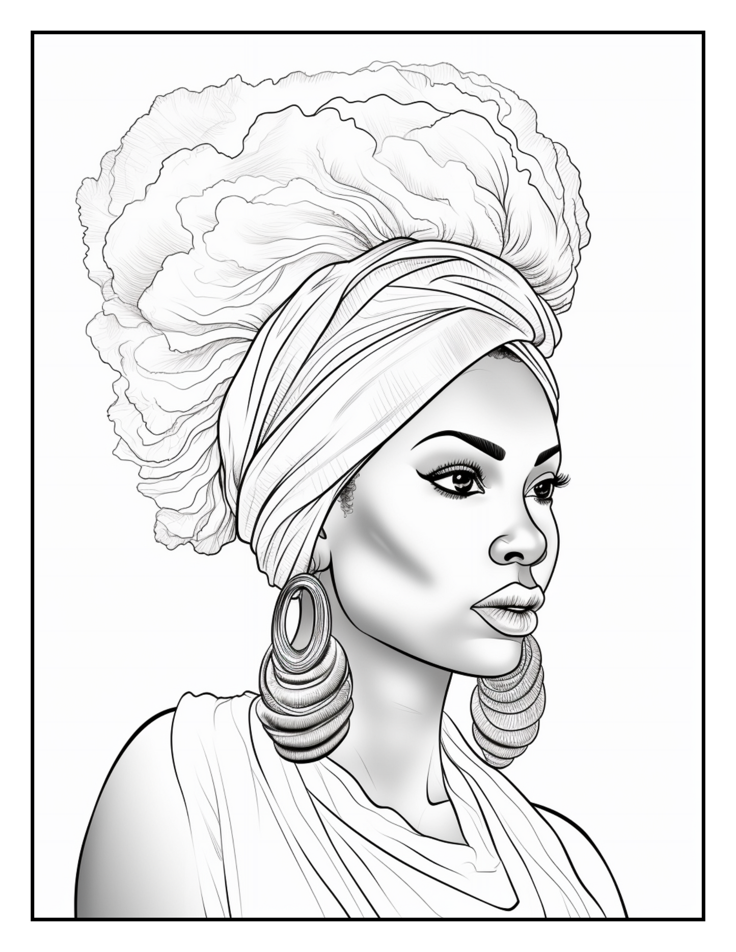 100 African Black Woman Coloring Pages For Adults 5