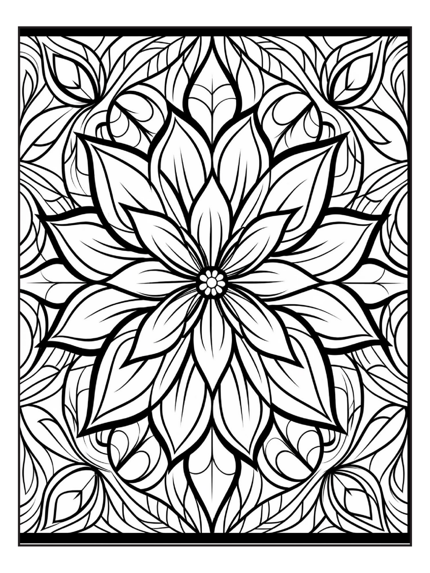 100 Flower Coloring Pages 1