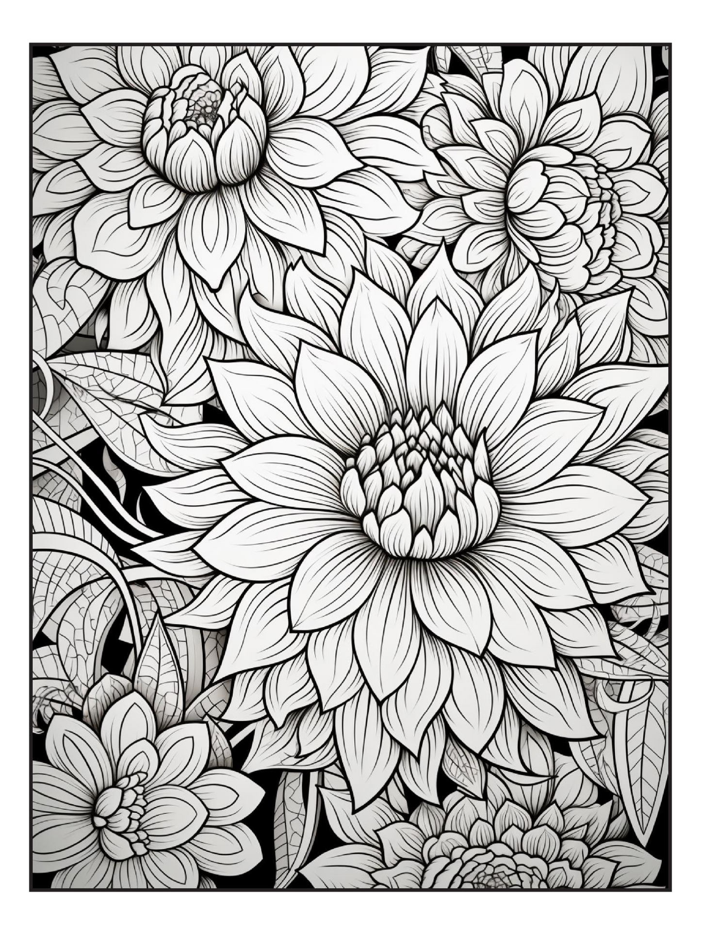 100 Flower Coloring Pages 1
