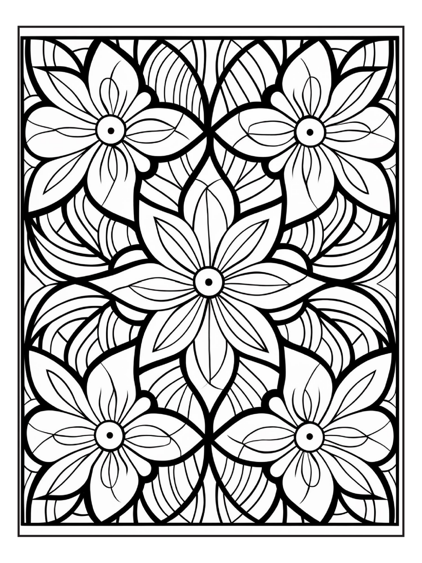 100 Flower Coloring Pages 1