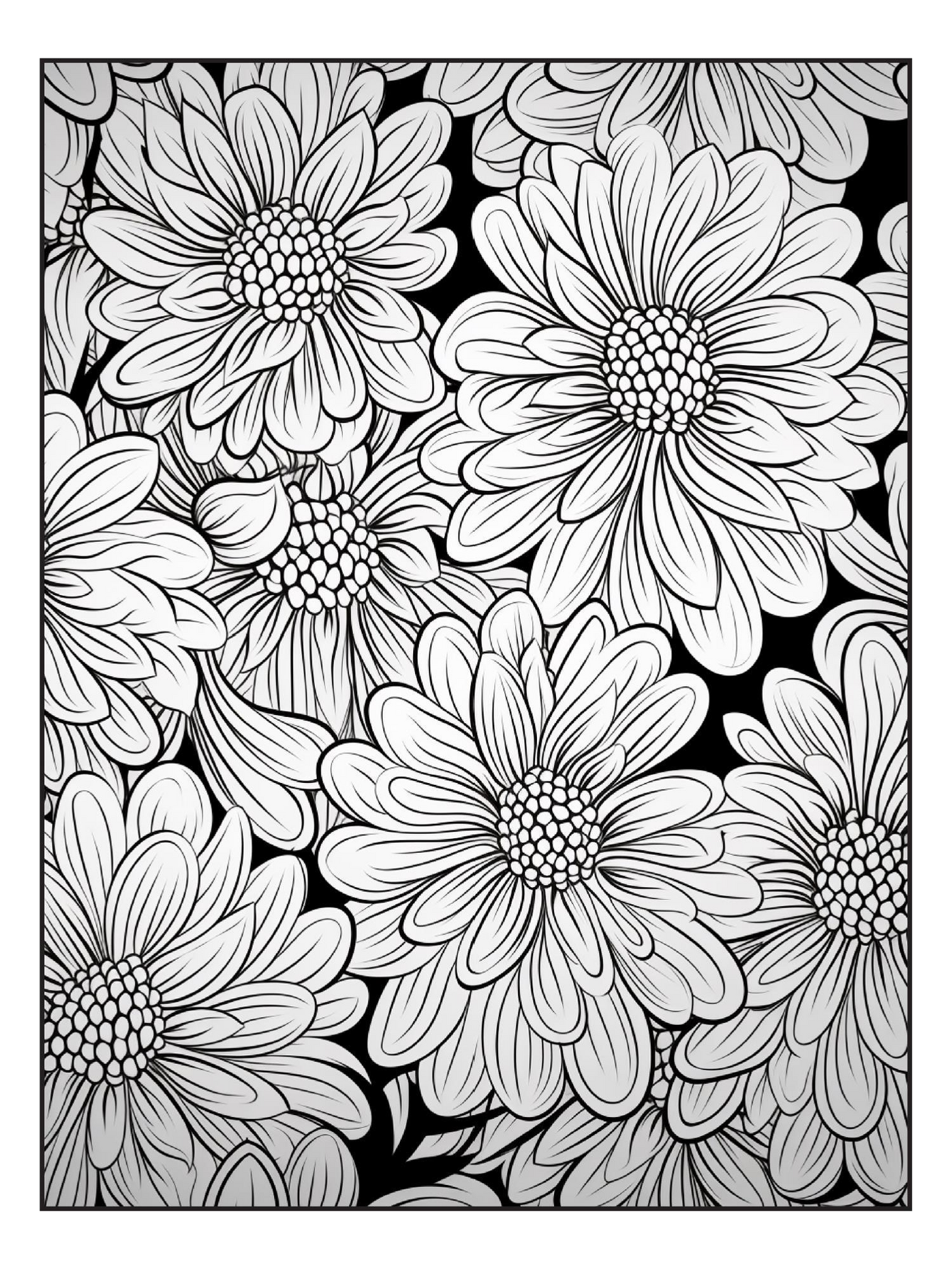 100 Flower Coloring Pages 1