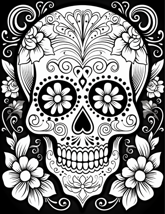 100 Day Of The Dead Coloring Pages 2