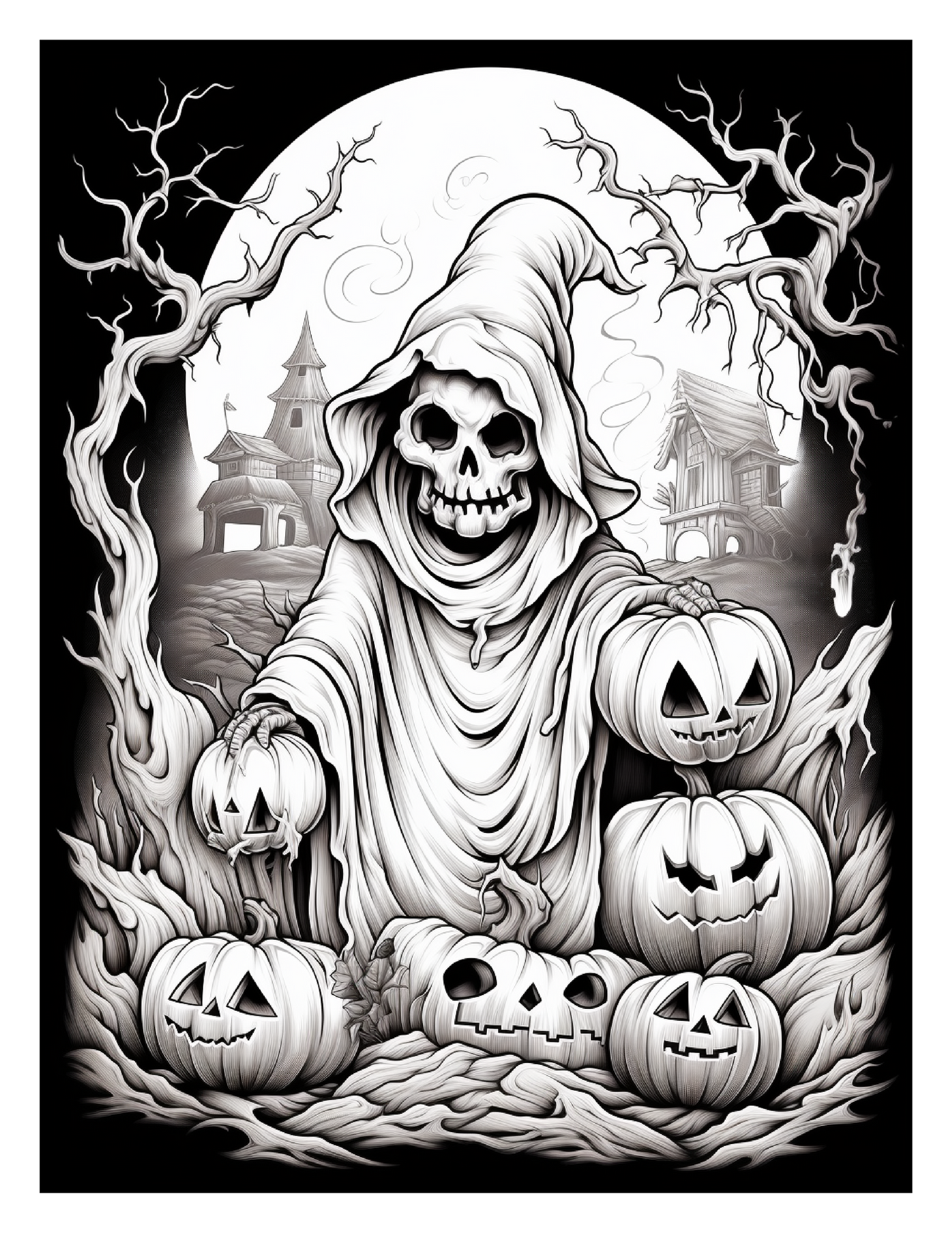 100 Halloween Ghost Coloring Pages For Adults 1