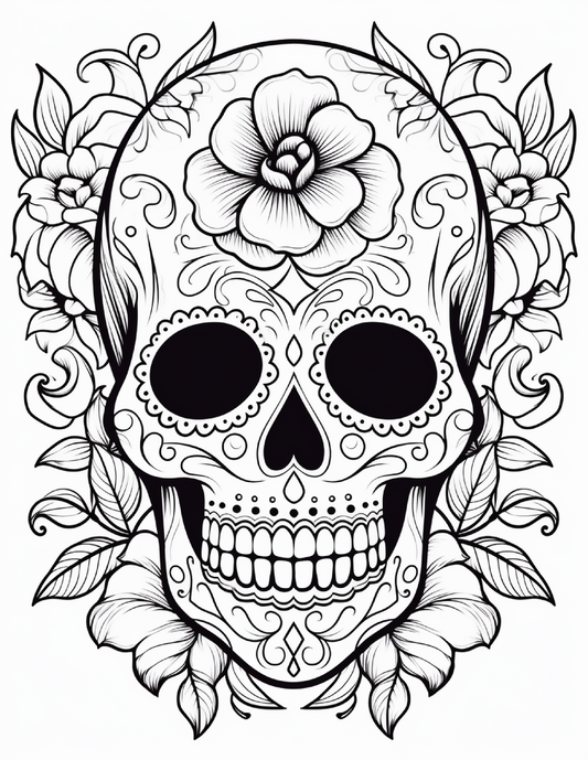 100 Day Of The Dead Coloring Pages 1
