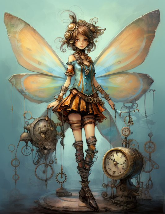 100 Steampunk Fairies Coloring Pages 2