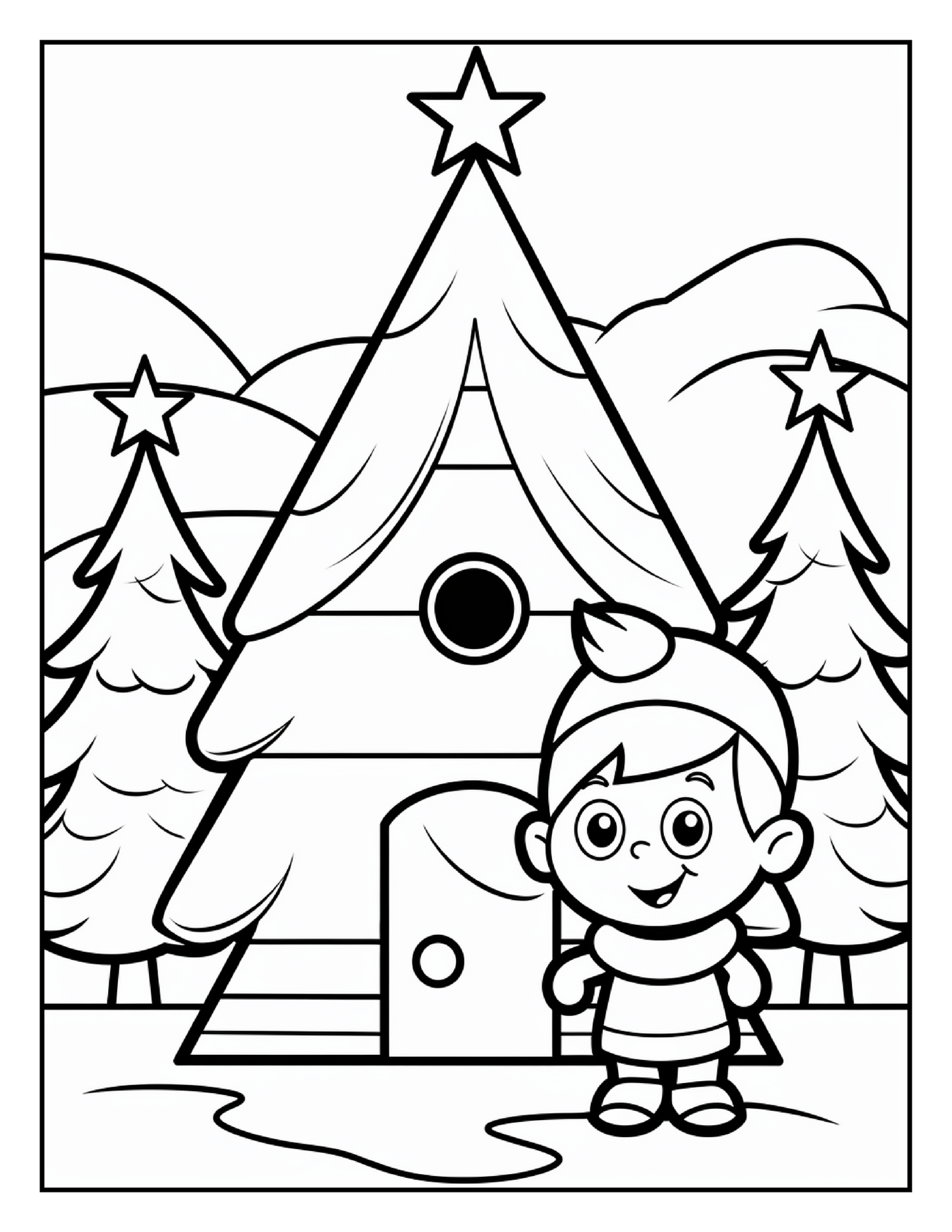 150 Christmas Coloring Pages For Kids 8