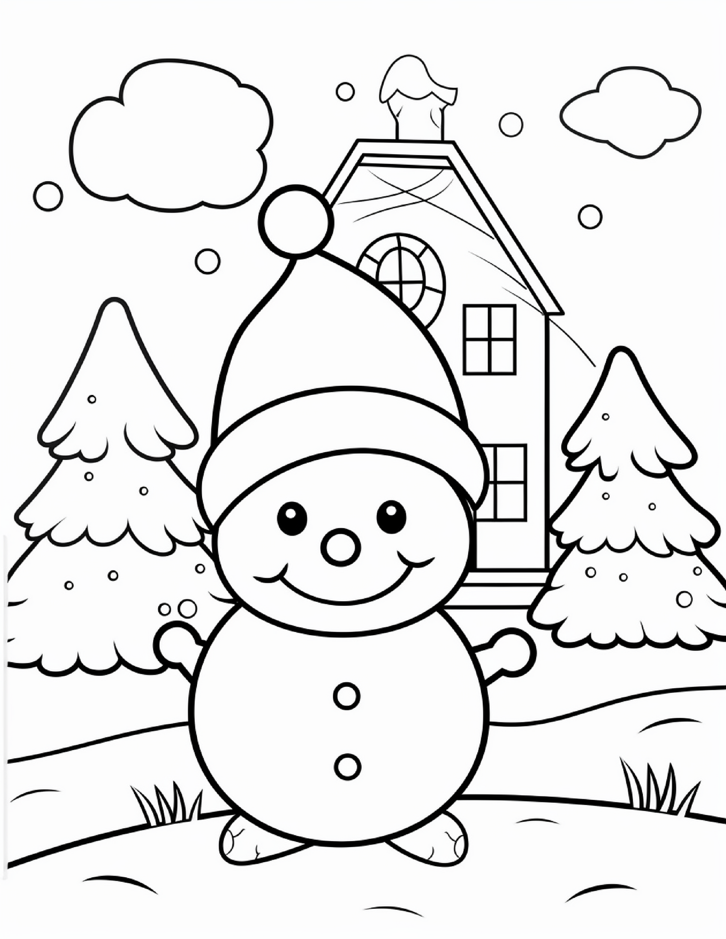 150 Cute Christmas Coloring Pages For Kids 11