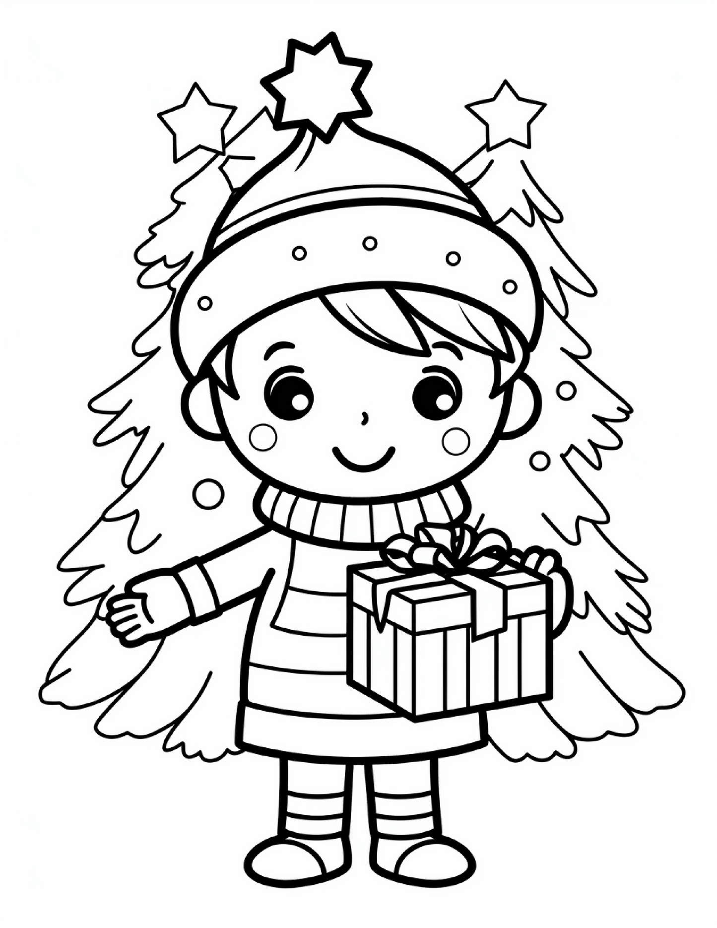 150 Cute Christmas Coloring Pages For Kids 11