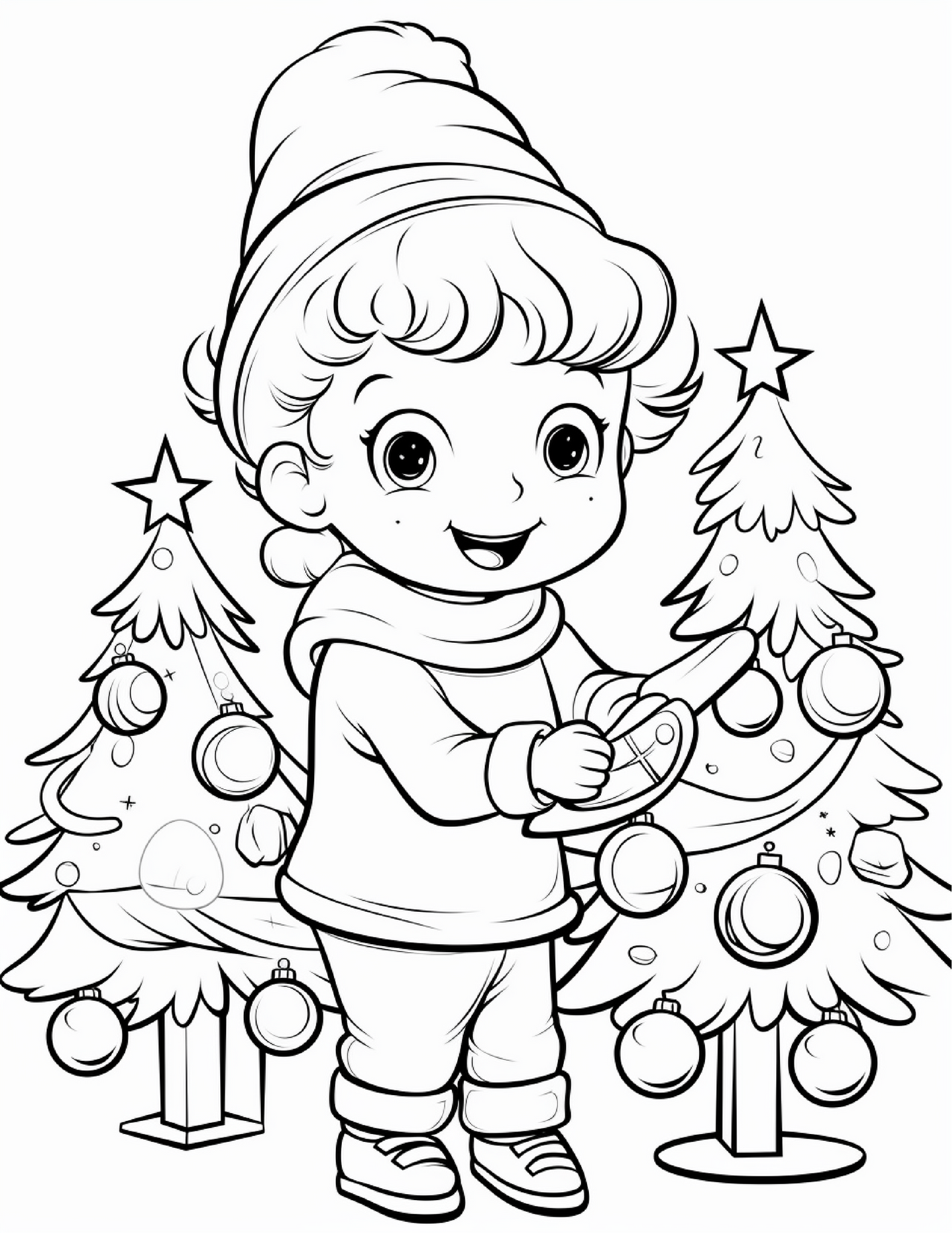 150 Cute Christmas Coloring Pages For Kids 11