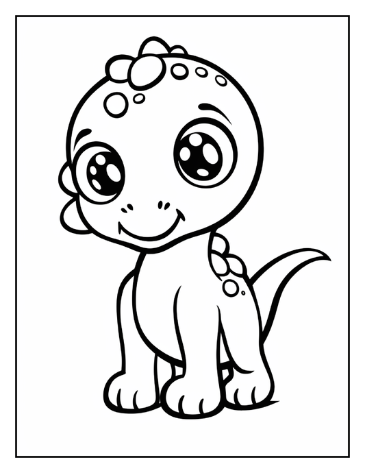 170+ Cute Dinosaur Coloring Pages For Kids 1