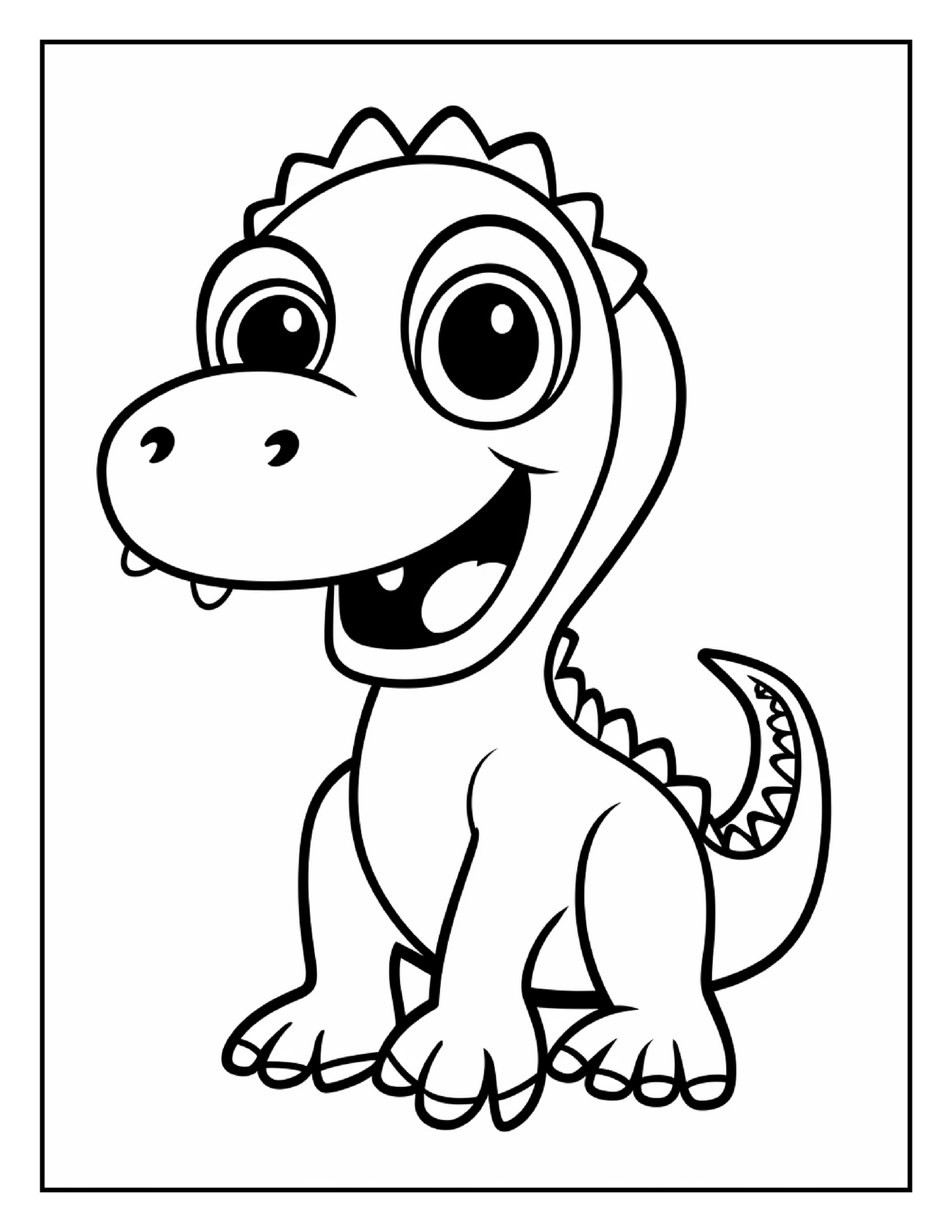 170+ Cute Dinosaur Coloring Pages For Kids 1