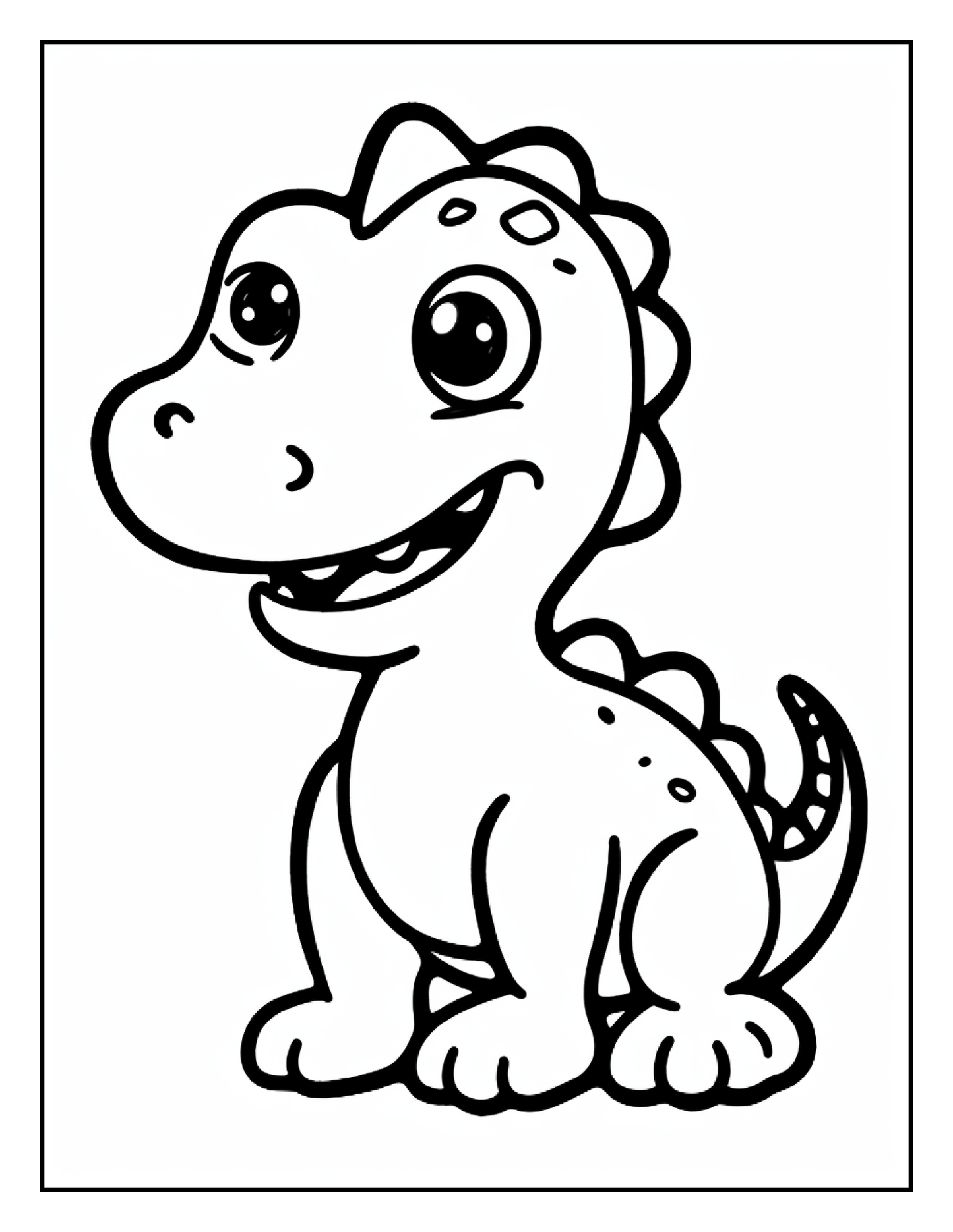170+ Cute Dinosaur Coloring Pages For Kids 1