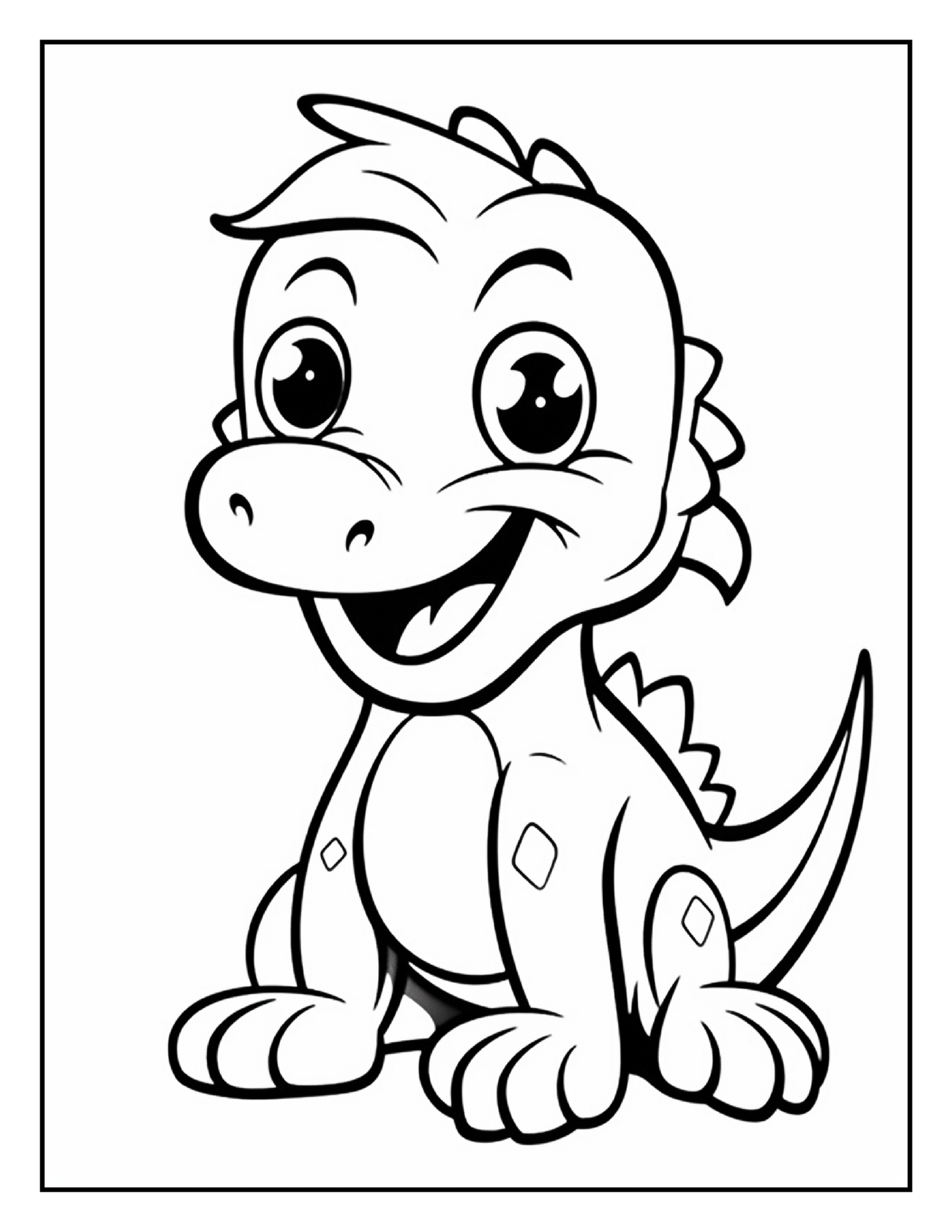 170+ Cute Dinosaur Coloring Pages For Kids 1