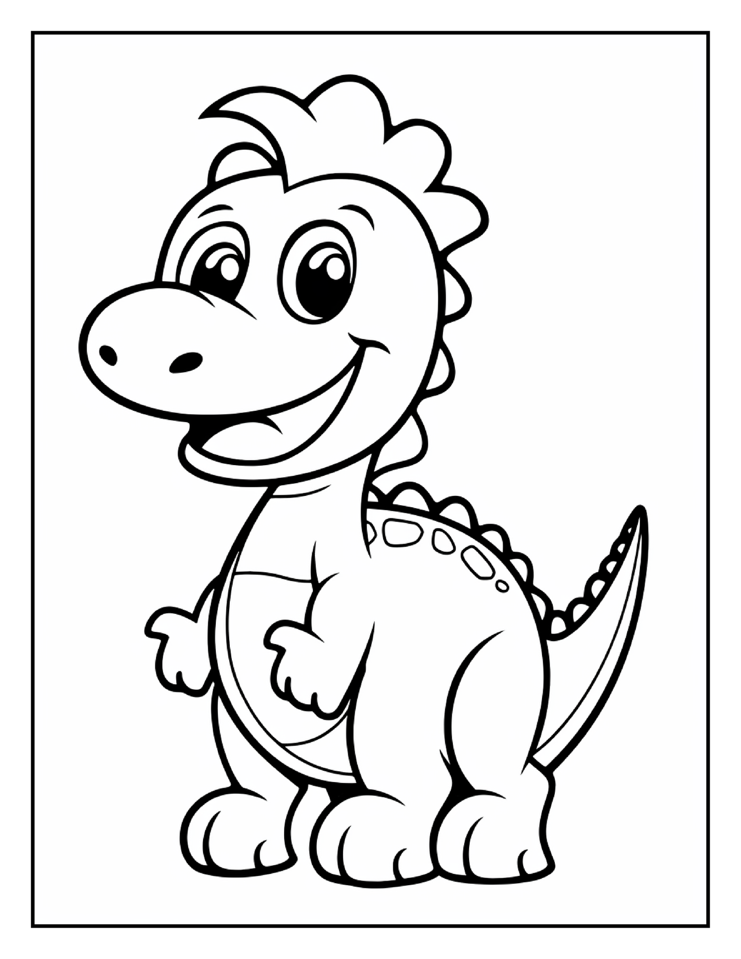 170+ Cute Dinosaur Coloring Pages For Kids 1