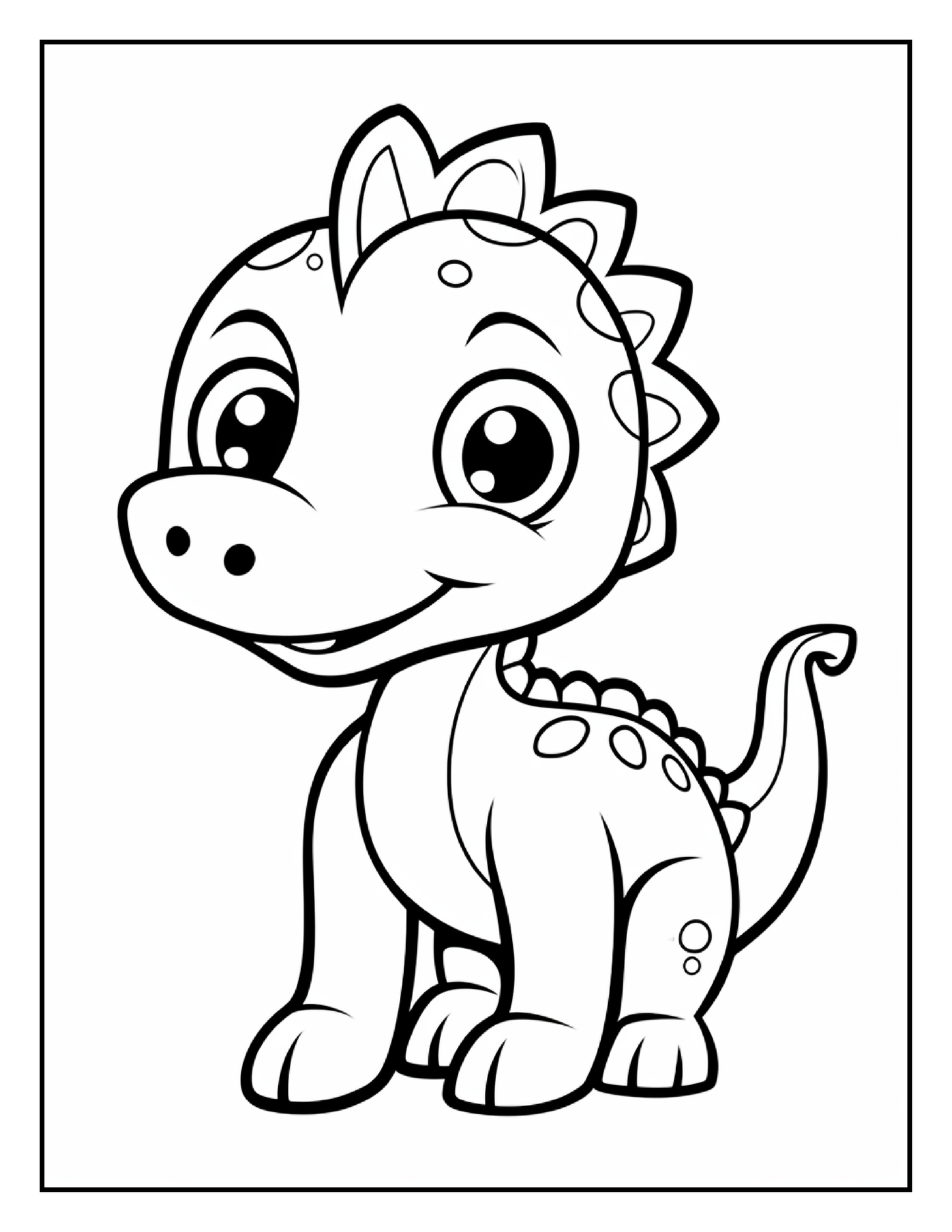 170+ Cute Dinosaur Coloring Pages For Kids 1