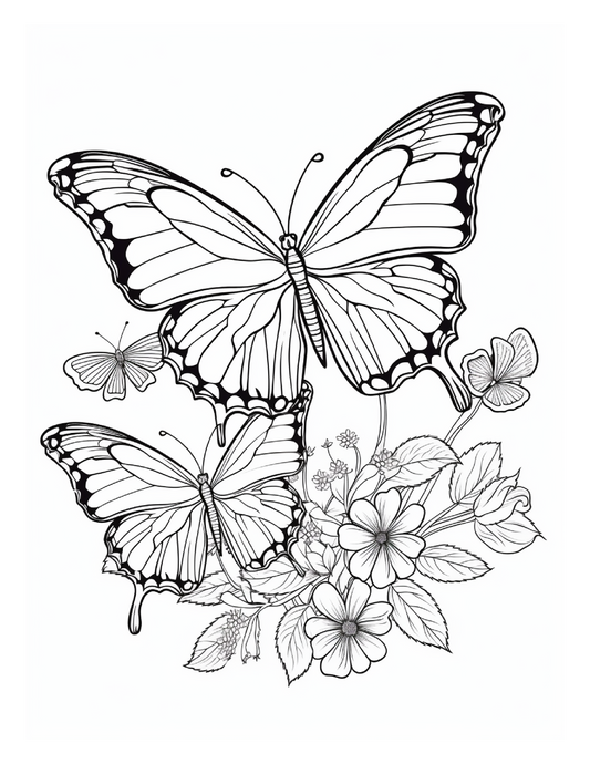 95 Butterfly Coloring Pages 1