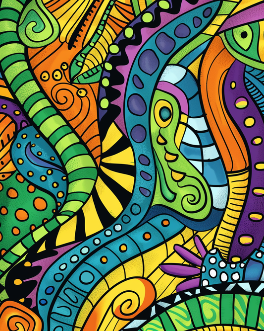 190 Zentangle Coloring Pages for Adults