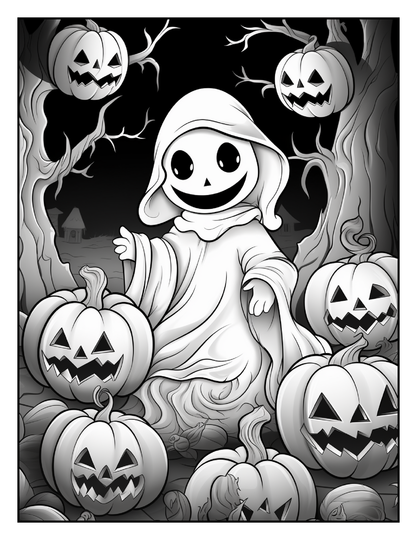 100 Halloween Ghost Coloring Pages For Adults 1