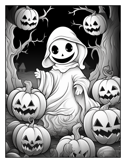 100 Halloween Ghost Coloring Pages For Adults 1