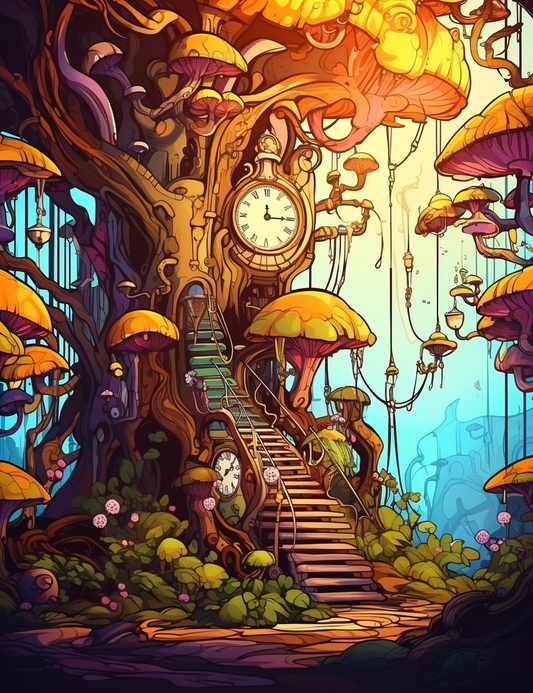 225 Steampunk Forest Coloring pages
