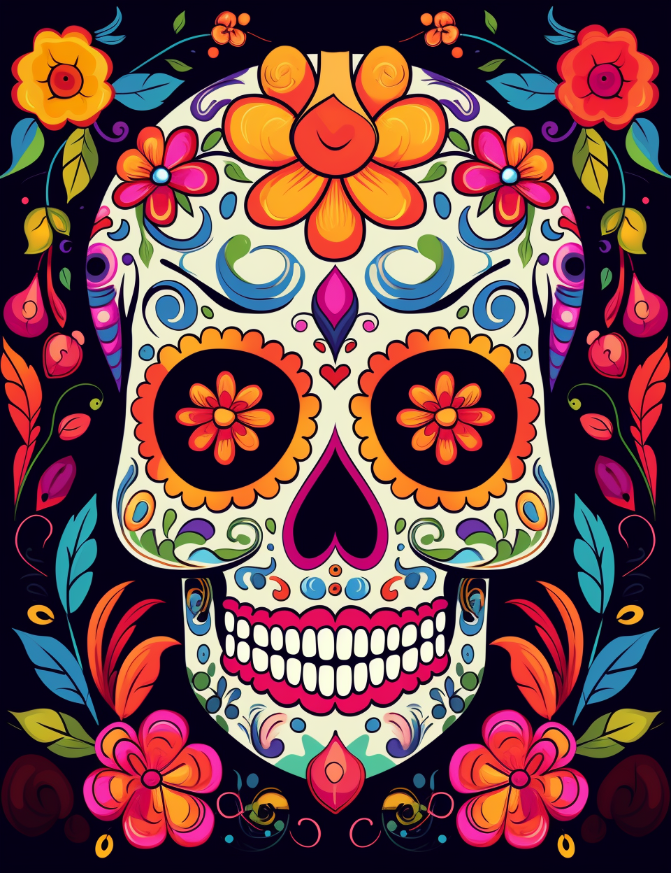 100 Day Of The Dead Coloring Pages 2