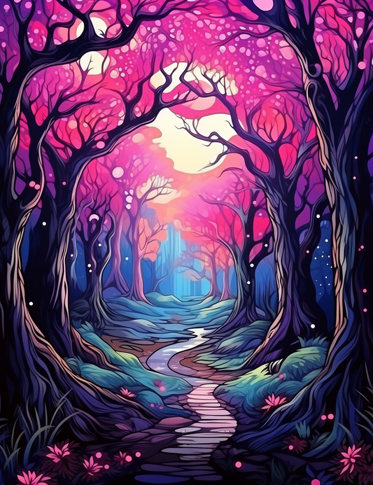 195 Enchanted Gothic Forest Coloring Pages