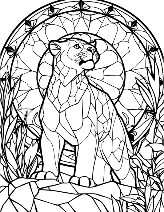 110 Animals Stained Glass Coloring Pages