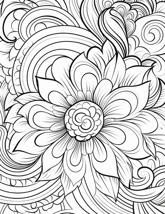 100 Zentangle Pattern Coloring Pages for Adults