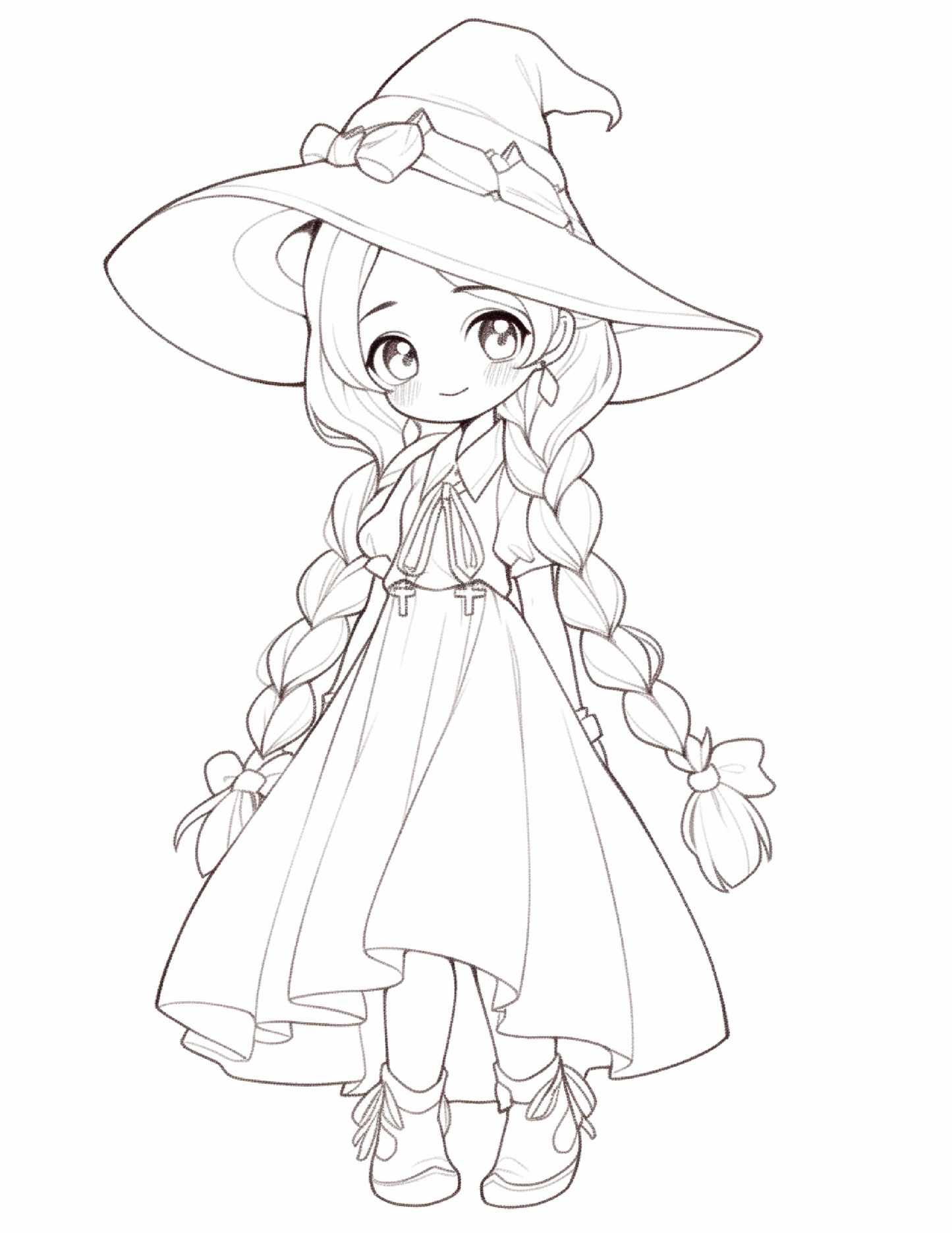 220 Halloween Witch Coloring Pages For Adults 1