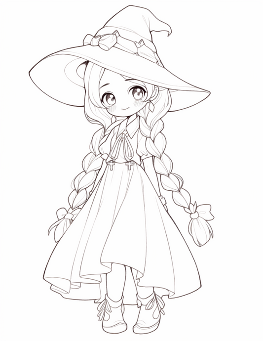 220 Halloween Witch Coloring Pages For Adults 1