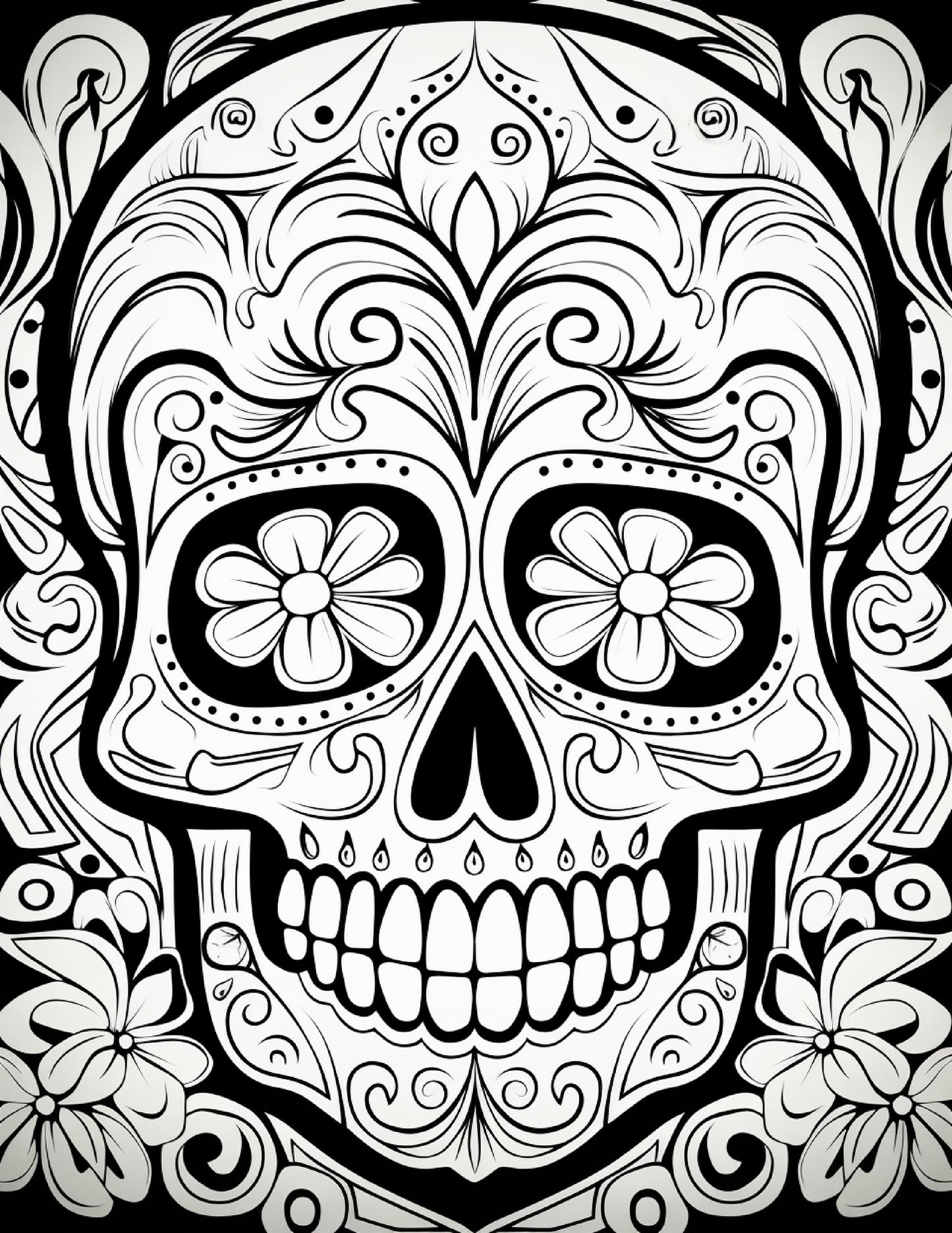 100 Day Of The Dead Coloring Pages 1