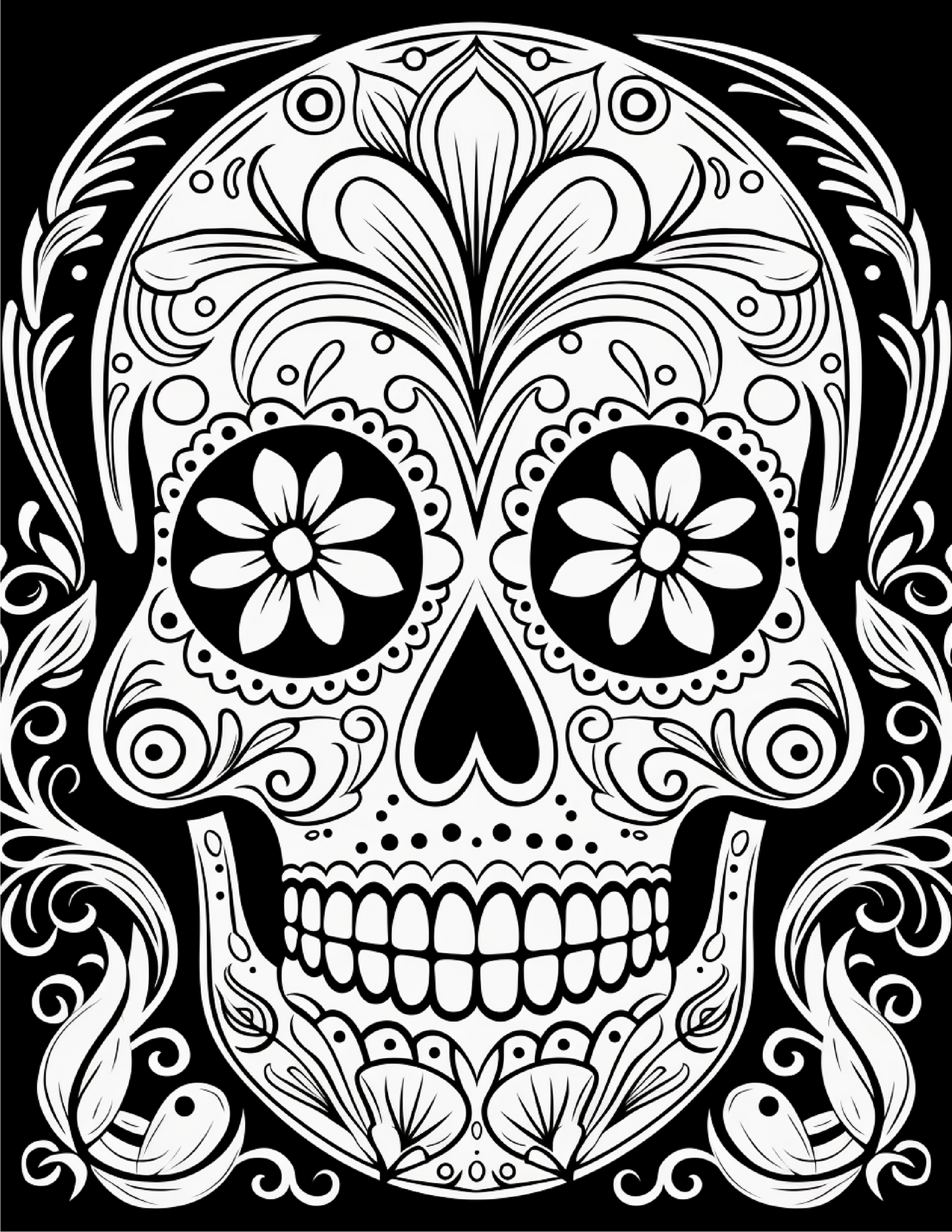 100 Day Of The Dead Coloring Pages 1