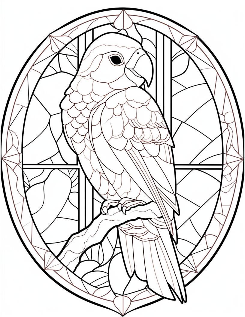 110 Animals Stained Glass Coloring Pages