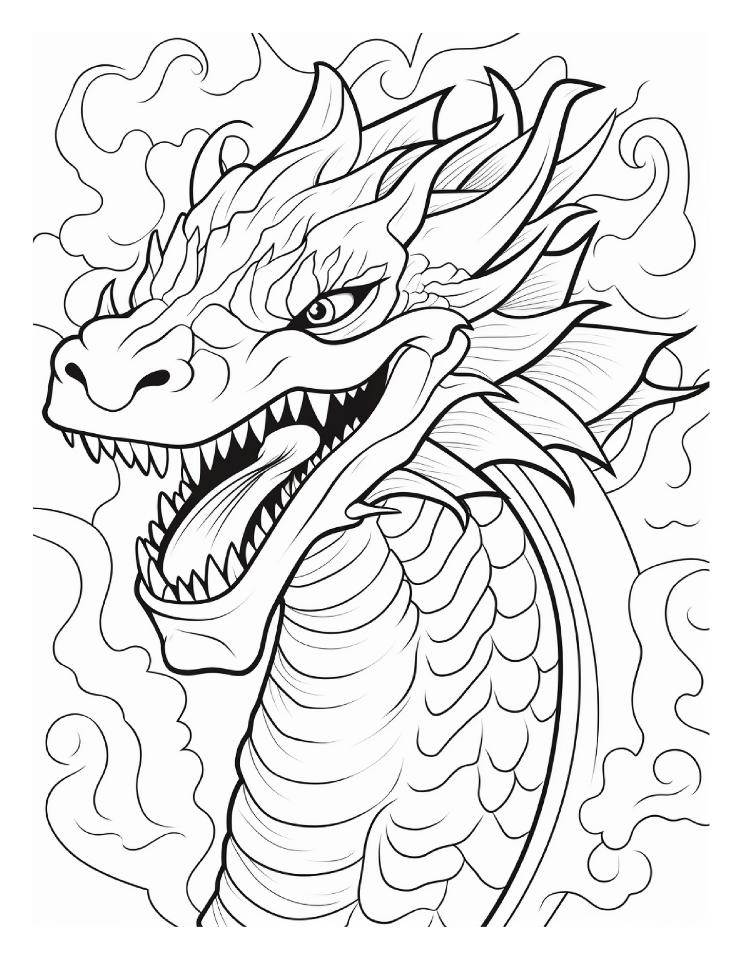 255 Dragon Coloring Pages For Adults